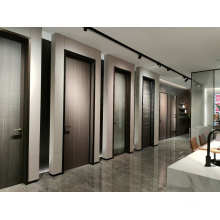 Aluminum Frame Minimalist Style Wooden Interior Door